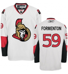 Men's Reebok Ottawa Senators #59 Alex Formenton Authentic White Away NHL Jersey