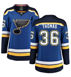 Women's St. Louis Blues #36 Robert Thomas Fanatics Branded Royal Blue Home Breakaway NHL Jersey