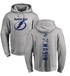 NHL Adidas Tampa Bay Lightning #74 Dominik Masin Ash Backer Pullover Hoodie