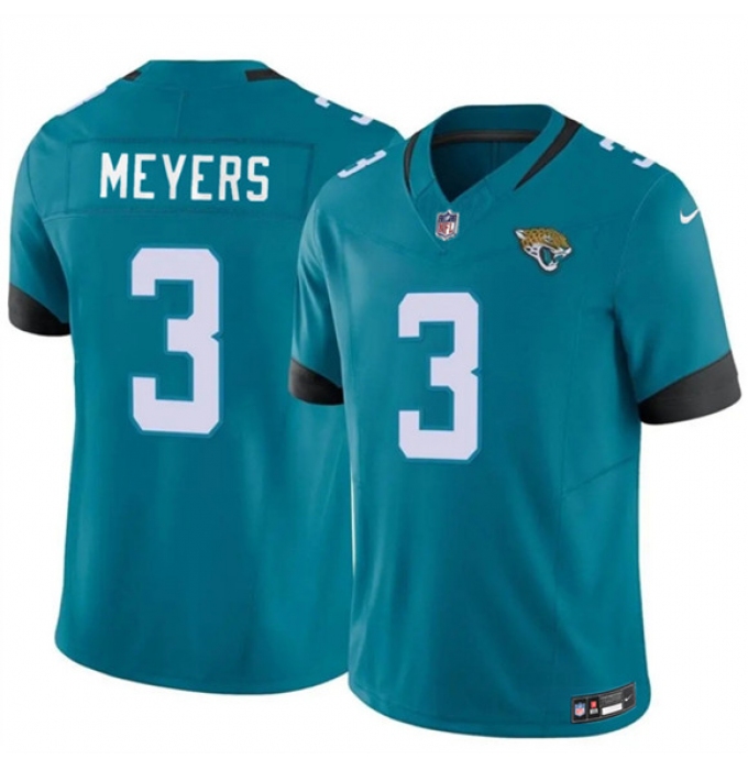 Men's Jacksonville Jaguars #3 Jokobi Meyers Teal 2025 F.U.S.E. Vapor Untouchable Limited Football Stitched Jersey