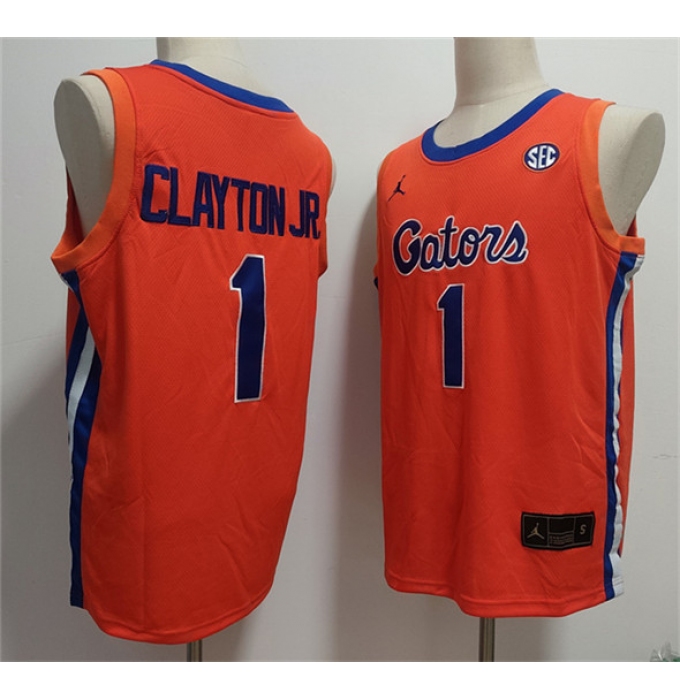 Men's Florida Gators #1 Walter Clayton Jr. Orange Stitched Basketball Jersey