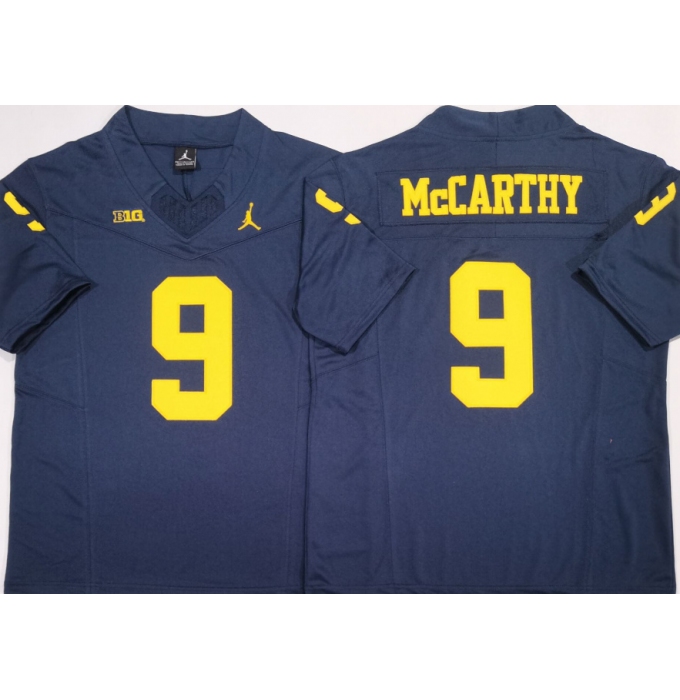 Men's Michigan Wolverines #9 J.J. McCarthy Navy 2024 F.U.S.E. Stitched Jersey