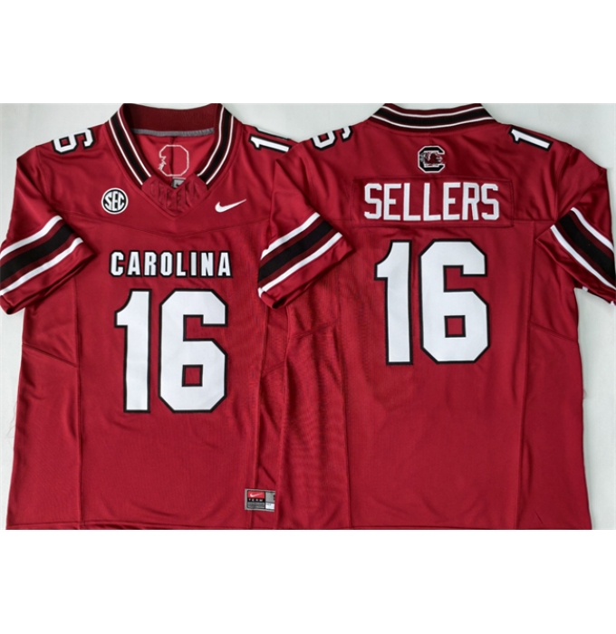 Men's South Carolina Fighting Gamecocks #16 LaNorris Sellers Red 2026 F.U.S.E. Stitched Jersey