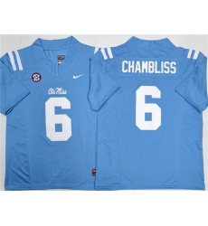 Men's Ole Miss Rebels #6 Trinidad Chambliss Blue 2026 F.U.S.E. Stitched jersey