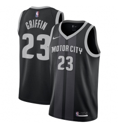 Men's Nike Detroit Pistons #23 Blake Griffin Swingman Black NBA Jersey - City Edition
