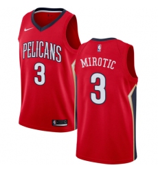Women's Nike New Orleans Pelicans #3 Nikola Mirotic Swingman Red NBA Jersey Statement Edition