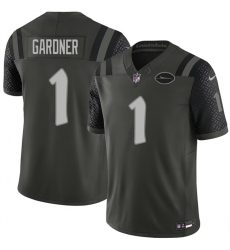 Men's New York Jets #1 Ahmad Gardner Black 2025 F.U.S.E. “Rivalries” Vapor Limited Football Stitched Jersey