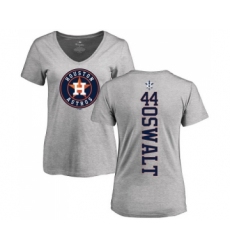 MLB Women's Nike Houston Astros #44 Roy Oswalt Ash Backer T-Shirt