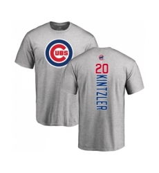 Baseball Chicago Cubs #20 Brandon Kintzler Ash Backer T-Shirt