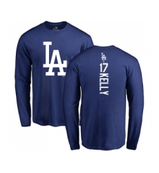 Baseball Los Angeles Dodgers #17 Joe Kelly Royal Blue Backer Long Sleeve T-Shirt