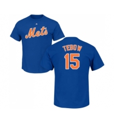 MLB Nike New York Mets #15 Tim Tebow Royal Blue Name & Number T-Shirt