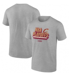 Men's Cleveland Cavaliers Heather Gray 2024 Playoffs Defensive Stance T-Shirt