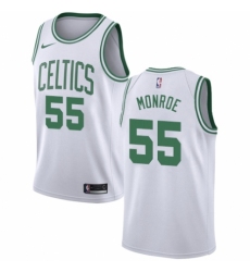 Men's Nike Boston Celtics #55 Greg Monroe Swingman White NBA Jersey - Association Edition