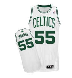 Women's Adidas Boston Celtics #55 Greg Monroe Authentic White Home NBA Jersey