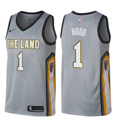 Men's Nike Cleveland Cavaliers #1 Rodney Hood Swingman Gray NBA Jersey - City Edition