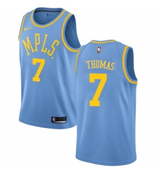 Men's Nike Los Angeles Lakers #7 Isaiah Thomas Authentic Blue Hardwood Classics NBA Jersey