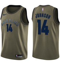 Men's Nike Memphis Grizzlies #14 Brice Johnson Swingman Green Salute to Service NBA Jersey