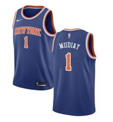 Youth Nike New York Knicks #1 Emmanuel Mudiay Swingman Royal Blue NBA Jersey - Icon Edition