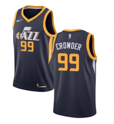 Men's Nike Utah Jazz #99 Jae Crowder Swingman Navy Blue Road NBA Jersey - Icon Edition