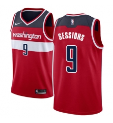 Men's Nike Washington Wizards #9 Ramon Sessions Swingman Red NBA Jersey - Icon Edition