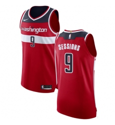 Women's Nike Washington Wizards #9 Ramon Sessions Authentic Red NBA Jersey - Icon Edition