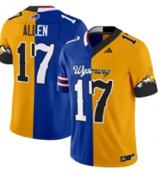 Men's Bills Wyoming Cowboys #17 Josh Allen Split Vapor Limited Jersey