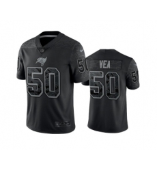 Men's Tampa Bay Buccaneers #50 Vita Vea Black Reflective Limited Stitched Jersey