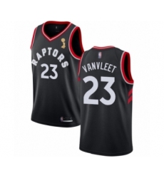 Youth Toronto Raptors #23 Fred VanVleet Swingman Black 2019 Basketball Finals Champions Jersey Statement Edition