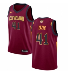 Youth Nike Cleveland Cavaliers #41 Ante Zizic Swingman Maroon 2018 NBA Finals Bound NBA Jersey - Icon Edition