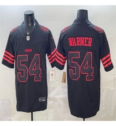 Men's San Francisco 49ers #54 Fred Warner Black F.U.S.E. 'Stranger Things Edition' Vapor Limited Stitched Football Jersey