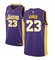 Youth Nike Los Angeles Lakers #23 LeBron James Swingman Purple NBA Jersey - Statement Edition