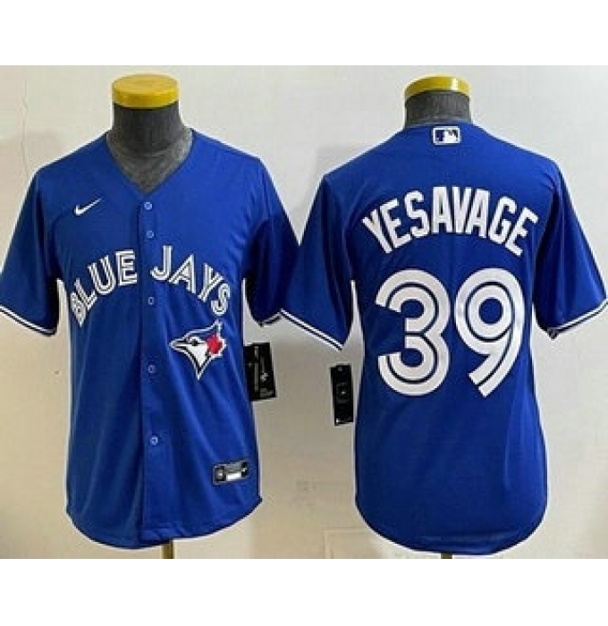Youth Toronto Blue Jays #39 Trey Yesavage Blue Cool Base Jersey