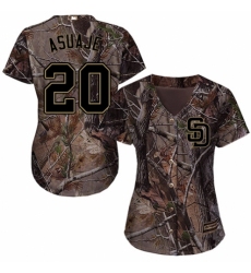Women's Majestic San Diego Padres #20 Carlos Asuaje Authentic Camo Realtree Collection Flex Base MLB Jersey