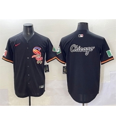 Men's Chicago White Sox Team Big Logo Black Mexico Limited Stitched Jersey