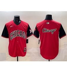 Mens Chicago White Sox Team Big Logo Red Black 2025 City Connect Limited Stitched Baseball Jersey