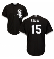 Men's Majestic Chicago White Sox #15 Adam Engel Replica Black Alternate Home Cool Base MLB Jersey