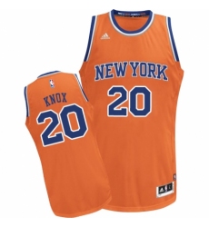 Men's Adidas New York Knicks #20 Kevin Knox Swingman Orange Alternate NBA Jersey