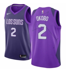 Men's Nike Phoenix Suns #2 Elie Okobo Swingman Purple NBA Jersey - City Edition
