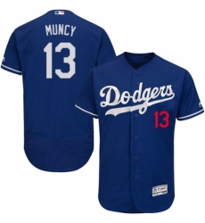 Men's Majestic Los Angeles Dodgers #13 Max Muncy Royal Blue Alternate Flex Base Authentic Collection MLB Jersey