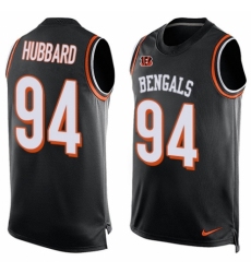 Men's Nike Cincinnati Bengals #94 Sam Hubbard Limited Black Player Name & Number Tank Top NFL Jersey