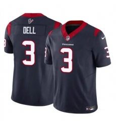 Men's Houston Texans #3 Tank Dell Navy 2023 F.U.S.E. Vapor Untouchable Football Stitched Jersey