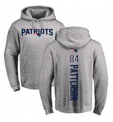 NFL Nike New England Patriots #84 Cordarrelle Patterson Ash Backer Pullover Hoodie
