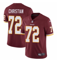 Men's Nike Washington Redskins #72 Geron Christian Burgundy Red Team Color Vapor Untouchable Limited Player NFL Jersey