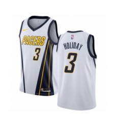Women's Nike Indiana Pacers #3 Aaron Holiday White Swingman Jersey - Earned Edition