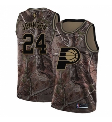 Men's Nike Indiana Pacers #24 Alize Johnson Swingman Camo Realtree Collection NBA Jersey