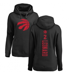 NBA Women's Nike Toronto Raptors #2 Kawhi Leonard Black One Color Backer Pullover Hoodie