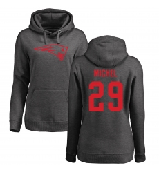 NFL Women's Nike New England Patriots #29 Sony Michel Ash One Color Pullover Hoodie