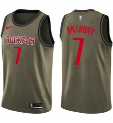 Men's Nike Houston Rockets #7 Carmelo Anthony Swingman Green Salute to Service NBA Jersey