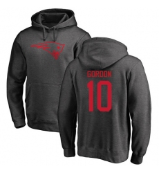NFL Nike New England Patriots #10 Josh Gordon Ash One Color Pullover Hoodie