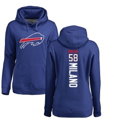 NFL Women's Nike Buffalo Bills #58 Matt Milano Royal Blue Backer Pullover Hoodie
